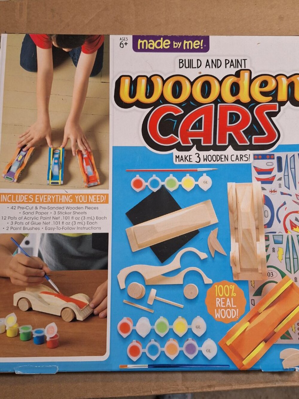 wooden cars build and paint